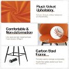 Bekrvio 30" Bar Height Stools - Swivel Velvet Barstools with Back, Modern Upholstered High Chairs for Kitchen Counter, Home Pub - 3 of 4