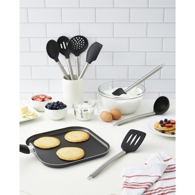 GoodCook Ready 8pc Silicone Tool and Crock Set: Ladle, Spatula, Slotted Turner, Utensil Holder, Dishwasher-Safe