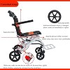 Ultra Lightweight Transport Wheelchair, Folding Portable Chair with Locking Handbrake, Flip Armrests & Swing Footrests - 4 of 4