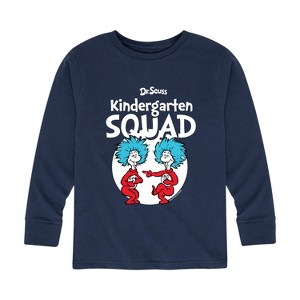 Boys' - Dr. Seuss - Kindergarten Squad Thing 1 and Thing 2 Long Sleeve Graphic T-Shirt - 1 of 4