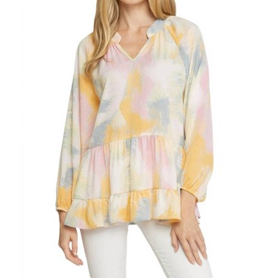 Women's V-Neck Tiered Top - entro