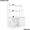 Nasitip Litter Box Enclosure with 2 Storage Shelves,Wooden Hidden Cat Litter Box Enclosure Furniture with 2 Door - 3 of 4