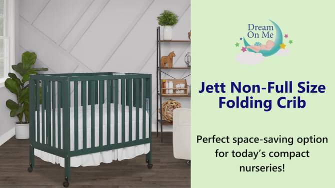 Dream On Me Jett Non-Full Size Folding Crib, 2 of 14, play video
