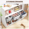 SKONYON Kids Bookshelf and Toy Organizer with Fabric Drawers, Open Cubbies, Safe Design, Compact Storage Solution for Playroom or Nursery - 4 of 4