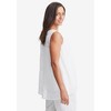 Jessica London Women's Plus Size Sleeveless Linen Georgette Tiered Back Tunic - 4 of 4