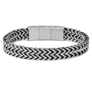 Crucible Men's Matte Finish Double Row Franco Chain Stainless Steel Bracelet - 1 of 4