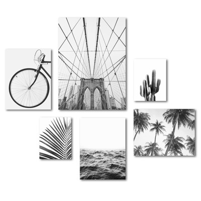 Americanflat - Black & White Photography Canvas Gallery Wall Set by Sisi and Seb