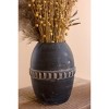 Modern Black Clay Vases – 16" Tall Decorative Home Accent Collection Set of 5 by Kalalou - 3 of 4