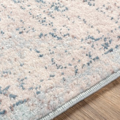 Elysian Blue Rectangular 6'7" x 9' Easy Care Area Rug