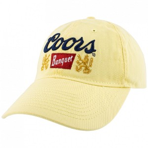 Adult Coors Banquet Beer Faded Vintage Yellow Hat - 1 of 4