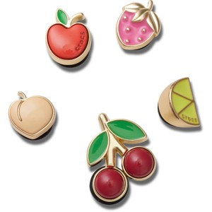 Crocs Jibbitz Gold Cherry and Fruit Jewelry Shoe Charms 5-Pack - 1 of 4