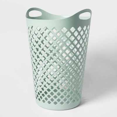 Image of Flexible 2.2bu Laundry Hamper Green - Room Essentials™