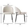 Linen Dining Chair Set Of 2 Modern Design,Upholstered Dining Chair With Back For Kitchen Or Dining Room-Tanpinhause - 3 of 4