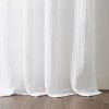 105"x50" Martha Stewart 2pk Crinkle Sheer 95" Pole Top White - 4 of 4