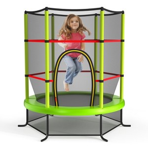 Gymax Toddler Trampoline for Kids w/Safety Net & Spring Pad ...
