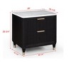 Vynxaria Contemporary Black Nightstand ¨C Modern Design with Functional Elegance - 2 of 4