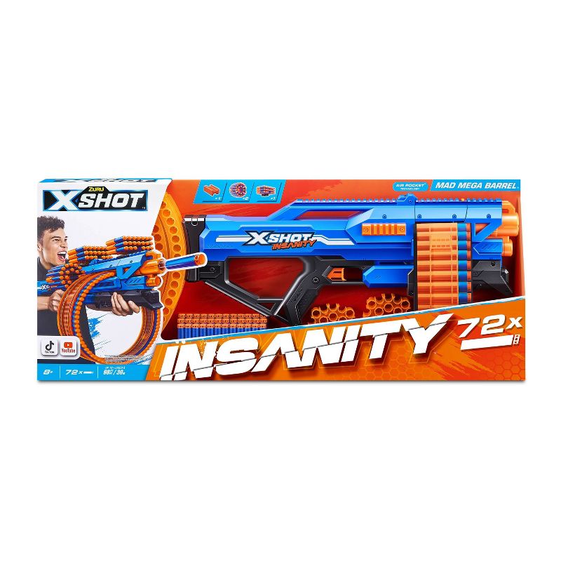X-Shot Insanity Series 1 Mad Mega Barrel Blaster, 3 of 10