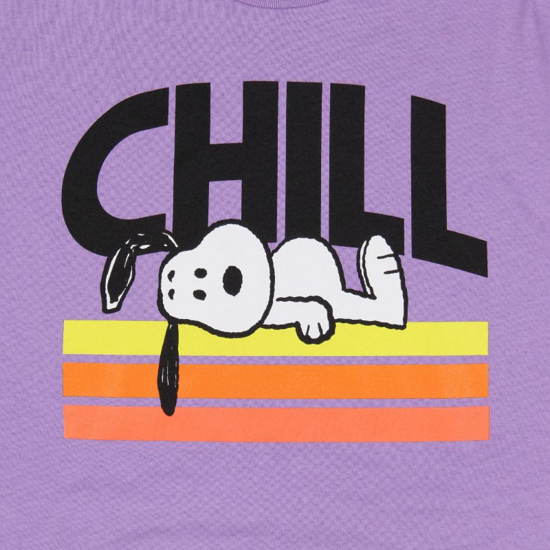 Peanuts Men's Snoopy Chill Relaxing Vintage Stripes Graphic T-Shirt, 2 of 4