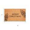 HomeRoots 24" X 36" Brown And Black Merry Christmas Outdoor Coir Door Mat - 3 of 4