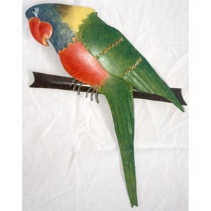 D-Art Collection Iron Green Parrot Wall Décor - 1 of 1