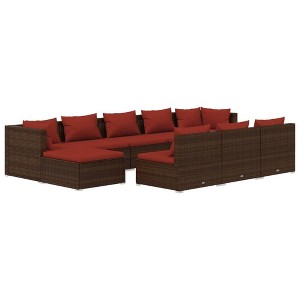 vidaXL Garden Lounge Set Brown PE Rattan Large Modular - 1 of 4