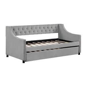 Twin Size Upholstery Daybed with Trundle for Bedroom or Apartment - 1 of 4