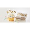 tagltd XOXO Candle Set Paraffin Wax Plastic Pick Gold Letters Birthday Party Decor - 2 of 3