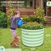 JUJABU 4-Pack Kids Raised Garden Beds – 24"x24"x18" Round Galvanized Planters for Veggies & Flowers - 2 of 4