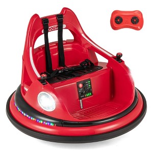 Costway 12V Kids Electric Ride On Bumper Car Battery Powered Bumper Car with Remote Control Pink/Red/Purple/Navy - 1 of 4
