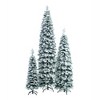 YOOCOZZ Xmas Decoration-8, 6, 4FT 3 Flocked Fir Slim  Pre-Lit Pencil Christmas Trees Set,1370 PE Branch Tips, 290 LED Lights with 11 Lighting Modes - 3 of 4