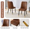 Sapphtopaz Modern Dining Chairs PU Upholstered Living Room Chairs with Metal Legs Mid-Back Chair for Kitchen, Dining Room - 2 of 4