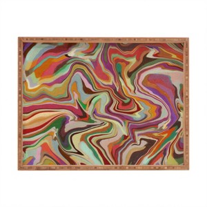 Alisa Galitsyna Colorful Liquid Swirl Rectangular Tray - Deny Designs - 1 of 2