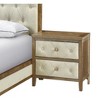 Vynxaria Cherry Espresso Nightstand - 2 Designed Drawers, MDF with Birch Veneer, Modern Bedroom Furniture - 3 of 4
