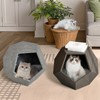 FURNIinspire Shaped Modern Pet Furniture Cat Carrier Side Table MDF Multi-Purpose Furniture - 3 of 4