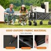 SKONYON Heavy-Duty Folding Wagon with All-Terrain Wheels – Collapsible Utility Cart with Adjustable Handle, 600D Oxford Fabric, Dual Bottle Holders - 2 of 4