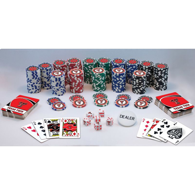 MasterPieces 300 Piece Poker Chip Set - NCAA Texas Tech Red Raiders, 3 of 8