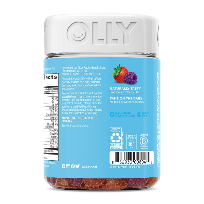 OLLY Kids' Multivitamin + Probiotic Gummies - Berry Punch, 5 of 15