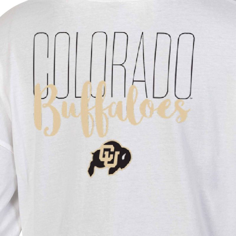 NCAA Colorado Buffaloes Women&#39;s White Long Sleeve T-Shirt, 3 of 4