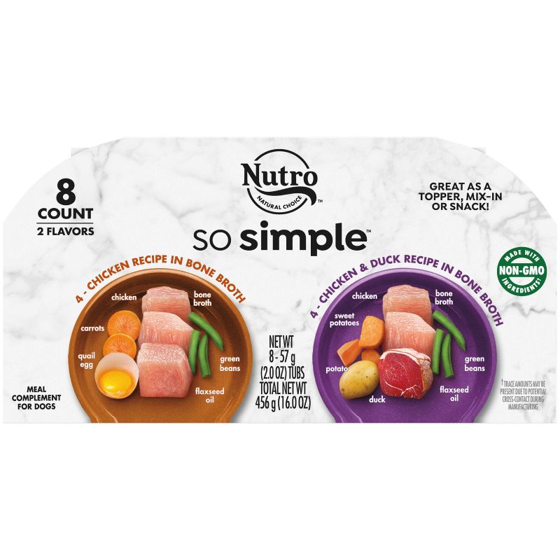 Nutro So Simple Meal Complement Chicken &#38; Duck Adult Wet Dog Food - 32oz, 1 of 13