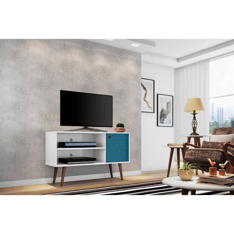 Liberty Mid-Century Modern 2 Shelves and 1 Door TV Stand for TVs up to 46" - Manhattan Comfort, 3 of 10