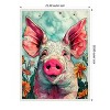 Amanti Art Pig in Flowers by Justyna Jaszke Framed Canvas Wall Art - 3 of 4
