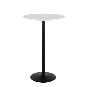 Sapphtopaz 27" Round Dining Table Pebble Contemporary Glam Adjustable Dining or Bar Table for Dining Room, Small Spaces - 1 of 4