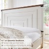SinCiDo Farmhouse King-Sized Bed Frame 54" Headboard with 2 Large Drawers, Supported By Wooden Strips, No Spring Mattress Required, Noise Free - 4 of 4