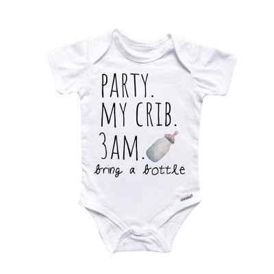 Party My Crib 3am Onesie® Baby Boy Girl Clothes Infant Bodysuit Funny Cute Newborn GS1