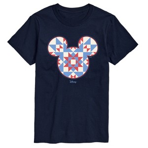 Men's - Disney - Mickey Ears Quilt Short Sleeve Graphic T-Shirt - 1 of 4