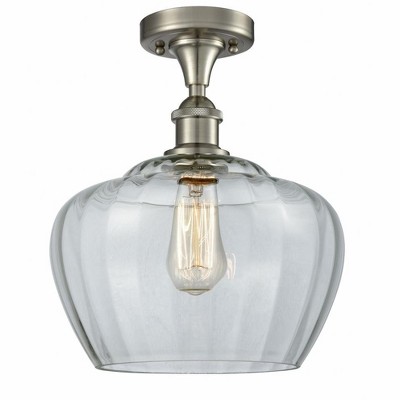 Innovations Lighting 1 - Light Semi-Flush Mount in  Brushed Satin Nickel
