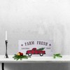 Northlight Buffalo Plaid Farm Truck "Farm Fresh Christmas Trees" Wooden Sign - 16" - 2 of 4