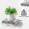 Sorbus Set of 3 Square 9 Inch Floating Shelves - for Living Room Decor, Bedroom, Bathroom Decor, Home & Kitchen - 3 of 4