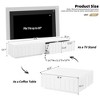 Vynxaria ON-TREND Elegant TV Stand with Arched Design for TVs Up to 80", Modern Dual Purpose Coffee Table with 4 Drawers - 3 of 4