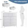 SKRAN 9-Drawer Dresser, Fabric Storage Tower For Bedroom, Closet, Tall Chest Organizer Unit With Fabric Bins, Steel Frame, Wood Top,Pull Handle - 3 of 4